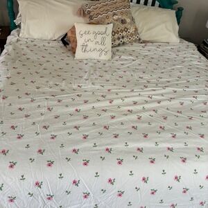 IKEA Emelina Knopp Duvet Cover & Insert F/Q Shabby Floral Cottagecore Farmhouse